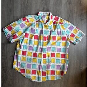 Vintage Maggie Lawrence‎ Sports Men's button up retro